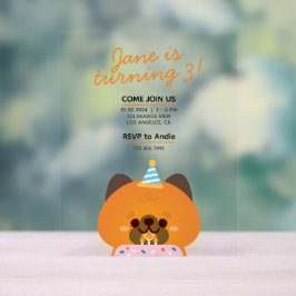 かわいいシンプルおもしろい誕生会 アクリルサイン