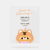 かわいいシンプルおもしろい誕生会 アクリルサイン (正面)