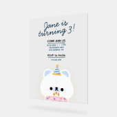 かわいいシンプルおもしろい誕生会 アクリルサイン (傾斜)