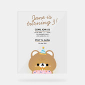 かわいいシンプルおもしろい誕生会 アクリルサイン (正面)