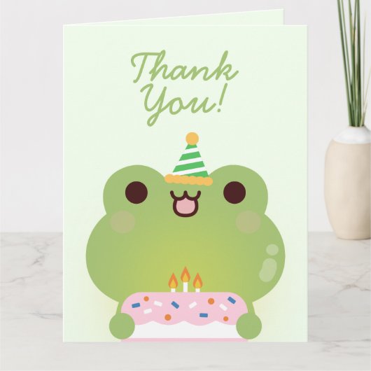 かわいいシンプルおもしろい誕生会 サンキューカード (正面)