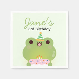 かわいいシンプルおもしろい誕生会 スタンダードカクテルナプキン