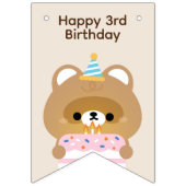 かわいいシンプルおもしろい誕生会 バンティングフラッグ (第1の旗)