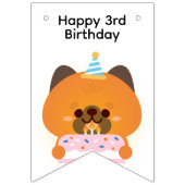 かわいいシンプルおもしろい誕生会 バンティングフラッグ (第1の旗)