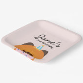 かわいいシンプルおもしろい誕生会 ペーパープレート (傾斜あり)