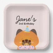 かわいいシンプルおもしろい誕生会 ペーパープレート (正面)