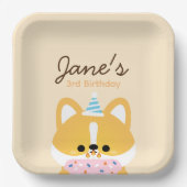 かわいいシンプルおもしろい誕生会 ペーパープレート (正面)