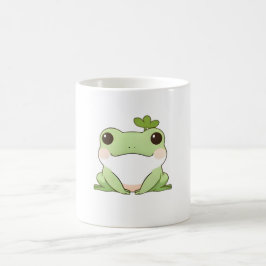 かわいいシンプルちびカエル自然かわいいデザイン コーヒーマグカップ