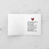 かわいいシンプルと事務所のバレンタインデー シーズンカード (内部)