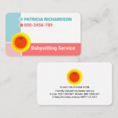 かわいいシンプルなパステルカラーのベビーシッター名刺セット 名刺 (正面/裏面)