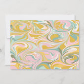 かわいいシンプルなパステル抽象カスタム ブライダルシャワー サンキューカード (裏面)