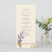 かわいいシンプルなヒトデのウェディングメニュー プログラム (スタンド正面)