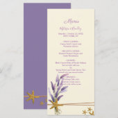 かわいいシンプルなヒトデの結婚式メニュー プログラム (正面/裏面)