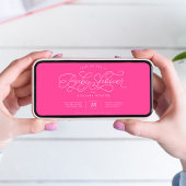 かわいいシンプルなホットピンクのベビーシャワー 招待状