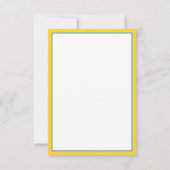 かわいいシンプルな帆船の名入れカード ノートカード (裏面)