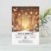 かわいいシンプルな森のデジタル誕生日 招待状 (スタンド正面)