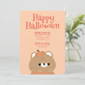 かわいいシンプルな楽しいハロウィンパーティー 招待状 (スタンド正面)