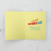 かわいいシンプルな父の日のペナント 最高の父 カード (内部)