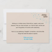 かわいいシンプルな鹿のホリデーシーズン ウィームジカル ミニマル (裏面)