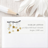 かわいいシンプルイエロースターモバイル赤ちゃんシャワーアドレス ラベル (インサイチュ)