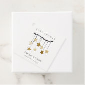 かわいいシンプルイエローニュートラルスターモバイルベビーシャワー フェイバータグ (インサイチュ)