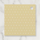 かわいいシンプルイエローニュートラルスターモバイルベビーシャワー フェイバータグ (裏面)