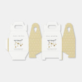 かわいいシンプルイエローニュートラルスターモバイルベビーシャワー フェイバーボックス (折り畳みなし)