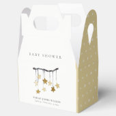 かわいいシンプルイエローニュートラルスターモバイルベビーシャワー フェイバーボックス (オープン)
