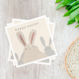 かわいいシンプルウォーターカラーバニーイースターナプキンス スタンダードカクテルナプキン