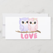 かわいいシンプルウォーターカラーフールバレンタインフラットカード (正面)