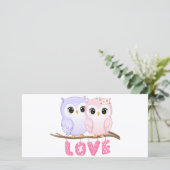 かわいいシンプルウォーターカラーフールバレンタインフラットカード (スタンド正面)