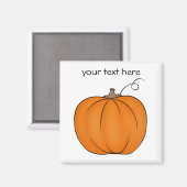 かわいいシンプルカボチャ マグネット (正面/裏面)