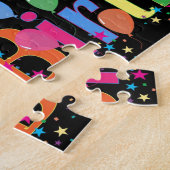 かわいいシンプルカラフルハッピーバースデー ジグソーパズル (側面)