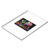 かわいいシンプルカラフルハッピーバースデー ノートブック (左側)