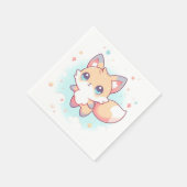 かわいいシンプルキツネベビーシャワー スタンダードカクテルナプキン (角)