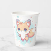 かわいいシンプルキツネベビーシャワー 紙コップ (正面)