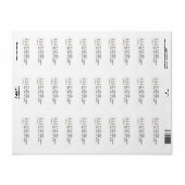 かわいいシンプルクリスマスツリーの飛行機，ミニマリスト ラベル (フルシート)