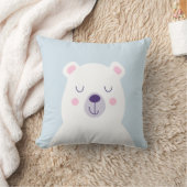 かわいいシンプルグラフィックのホッキョクグマ子供部屋 クッション (ブランケット)