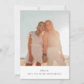 かわいいシンプルタイポグラフィ写真の花嫁の提案 ノートカード (正面)