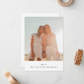 かわいいシンプルタイポグラフィ写真の花嫁の提案 ノートカード (正面/裏面インサイチュ)