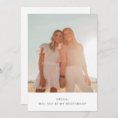 かわいいシンプルタイポグラフィ写真の花嫁の提案 ノートカード (正面/裏面)