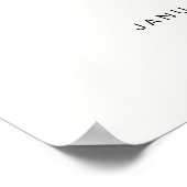 かわいいシンプルテディベア赤ちゃんシャワー歓迎サイン ポスター (角)