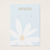 かわいいシンプルデイジーフローライヤリング表示カード (正面)