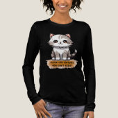 かわいいシンプルデザインの猫好き トライブレンドTシャツ (正面)