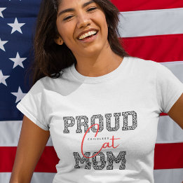 かわいいシンプルデザイン猫ママ Tシャツ