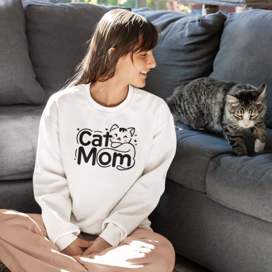 かわいいシンプルデザイン猫好きママTシャツ Tシャツ
