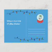 かわいいシンプルトロピカルホリデークリスマスグリーティング ポストカード (裏面)