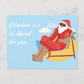 かわいいシンプルトロピカルホリデークリスマスグリーティング ポストカード (正面)