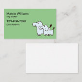 かわいいシンプルドッグウォーカー名刺 名刺 (正面/裏面)