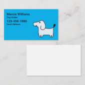 かわいいシンプルドッグウォーカー名刺 名刺 (正面/裏面)